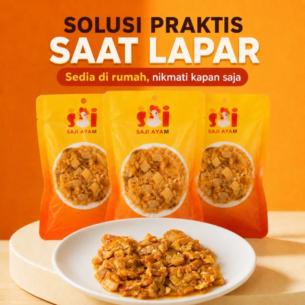 SAJI AYAM daging ayam boneless+putih telur ±12g(pcs) / Snack siap saji / Enak & Bergizi foto 3