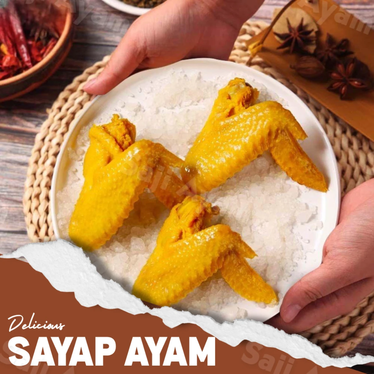 SAJI AYAM Sayap / snack cemilan siap saji / cocok untuk Travel, enak dan bergizi foto 5