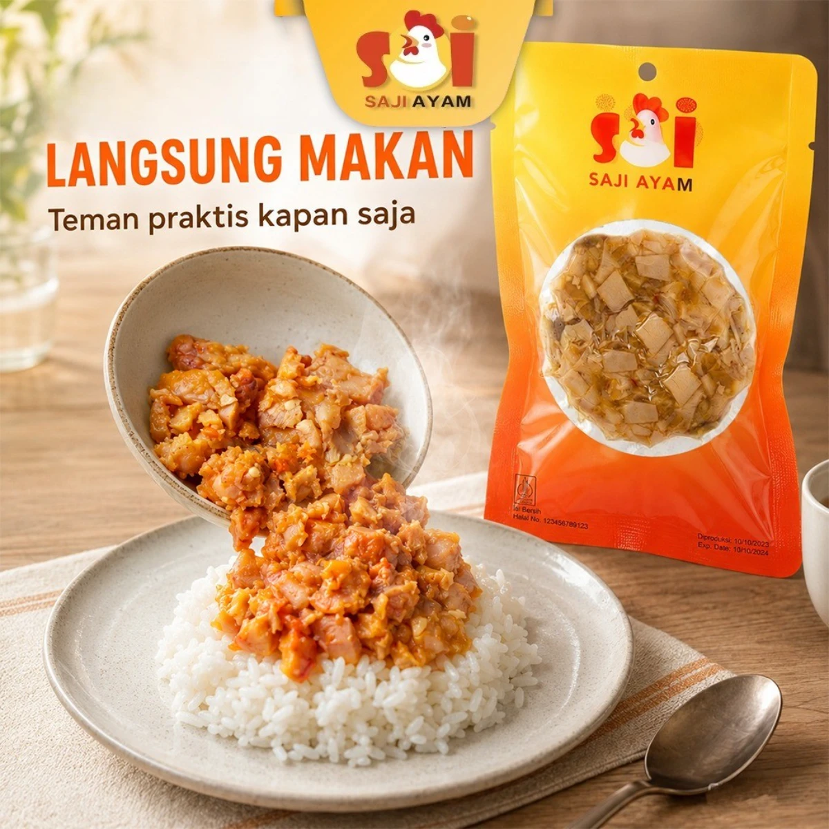 SAJI AYAM daging ayam boneless+putih telur ±12g(pcs) / Snack siap saji / Enak & Bergizi foto 5
