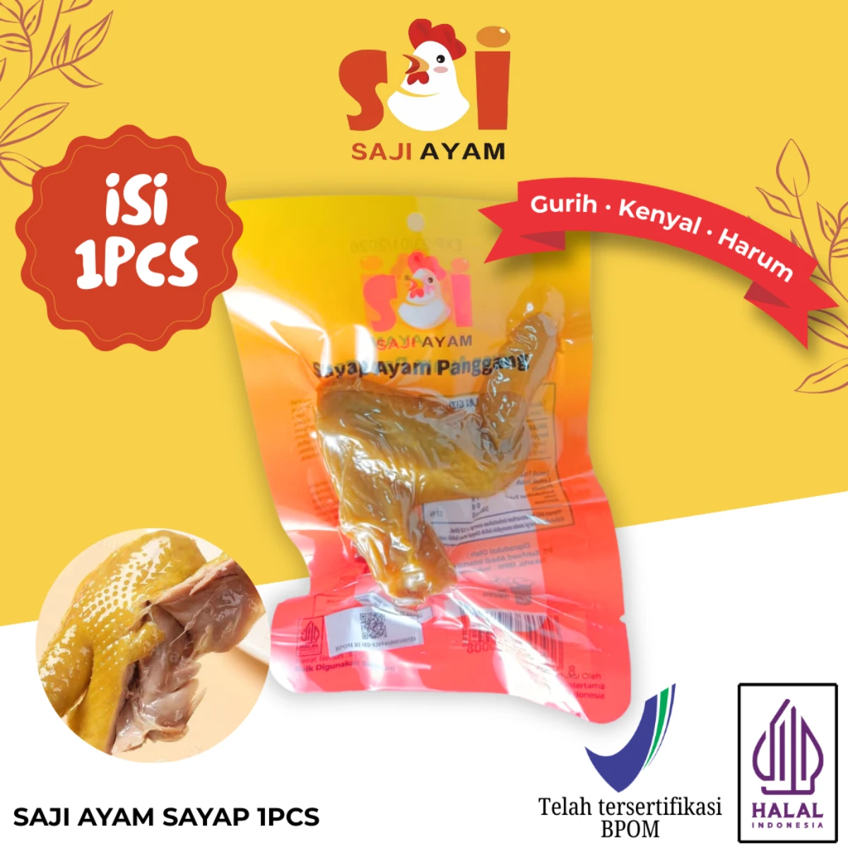 SAJI AYAM Sayap / snack cemilan siap saji / cocok untuk Travel, enak dan bergizi foto 2
