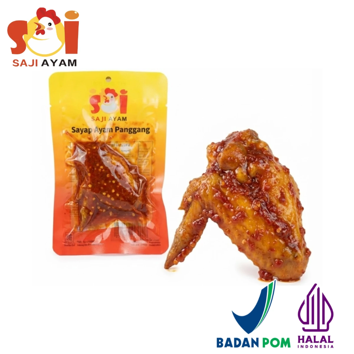 SAJI AYAM Sayap / snack cemilan siap saji / cocok untuk Travel, enak dan bergizi