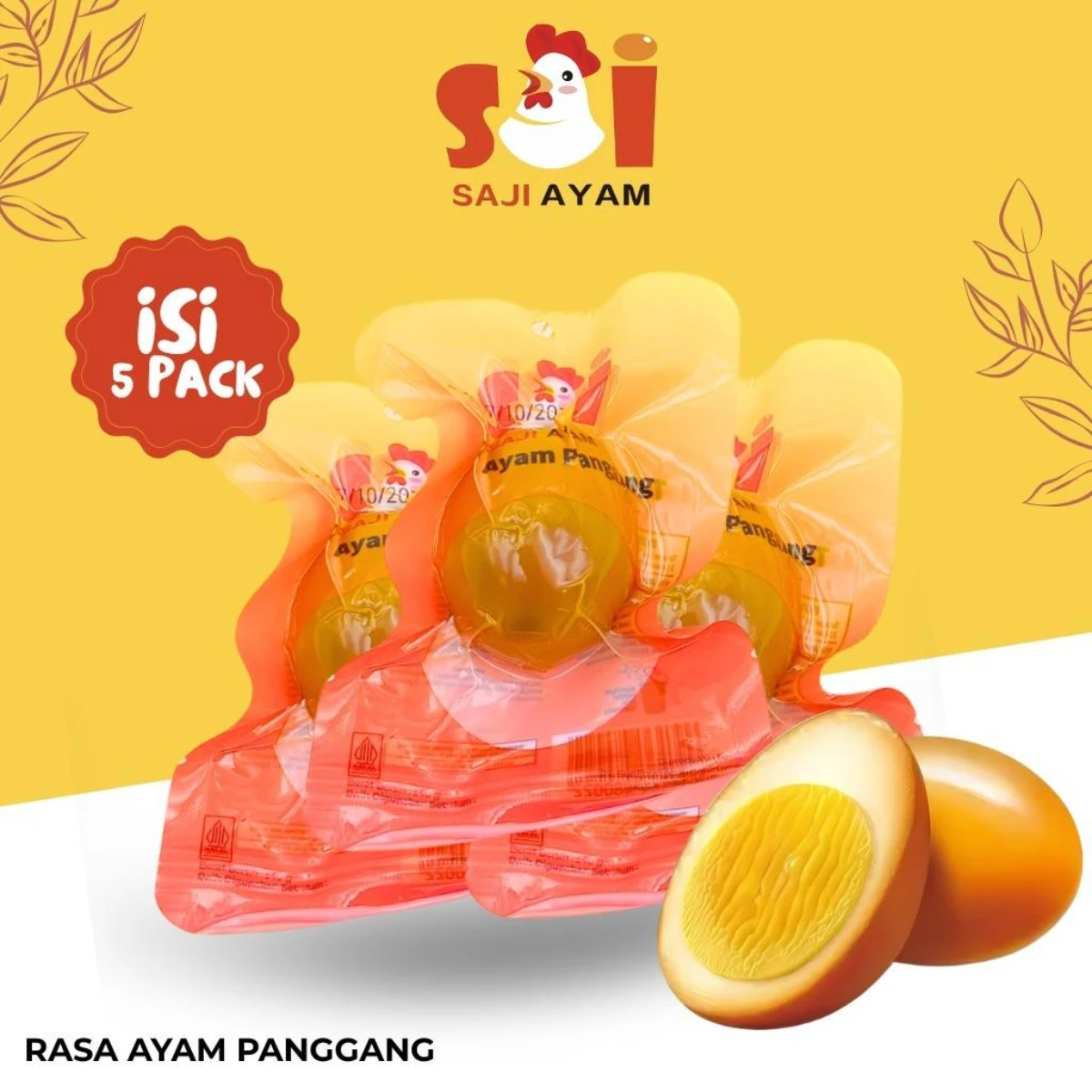 SAJI AYAM telur ayam panggang 5 PCS / Snack siap saji / EGG / Enak & Bergizi foto 3